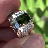 Chrome Diopside 3ct + Silver 960 Handmade Ring