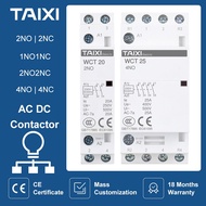 WCT household Din rail Modular ac contactor relay switch 2 pole 4p 25A 63amp 32A 16A 20A 1NO 1NC 2NO