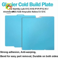 MUNDAUN 1PCS Cold Build Plate, Double-Sided 257x257mm Glacier Build Plate, 264x276mm  Printer Build 