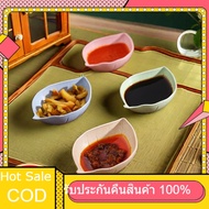 จานขนาดเล็กทรงใบไม้ใส่จานเล็กซอสอาหารซอสจานอาหารว่างขนาดเล็ก