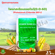 ปุ๋ย โพแทสเซียมคลอไรด์ ปุ๋ยเกล็ด 0-0-60 KCl บรรจุ 25 กิโลกรัม