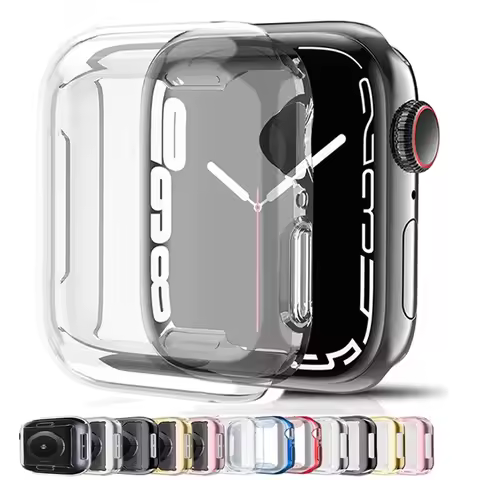 Cover For Apple Watch Case 44mm 40mm 45mm 41mm 42mm 38mm iwatch screen protector silicone bumper app