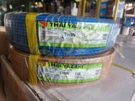 THAI YAZAKI สายไฟ THW 1x6 ความยาว 100 เมตร สีฟ้า สีน้ำตาล