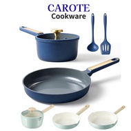 CAROTE Non-Stick Ceramic Cookware Set for Easy Cooking - PFAS Free, Ideal for Singles, Stylish and E