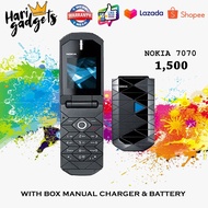 โทรศัพท์มือถือ Nokia 7070แบบฝาพับคลาสสิกคีย์บอร์ดปลดล็อค2G GSM สำหรับโทรศัพท์คนแก่