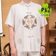 tang suit man baju cina lelaki chinese traditional wear men kemeja putih lelaki samfu man cheongsam 