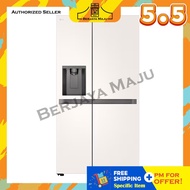 LG Nett 635L Side By Side Inverter Refrigerator GC-L257KQKW (Beige) | Energy Saving Fresh Cooling | 