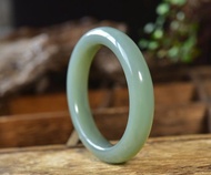 天然和田玉且末藍手鐲  圈口57.5mm 玉質細膩溫潤