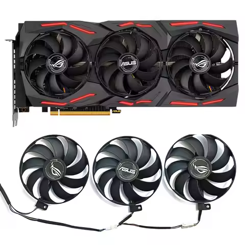 3pcs 87mm DC 12V 0.50A 7Pin RX5700XT GPU Cooler Fan For ASUS Rog Strix RX 5600 XT 5700 5700XT RX5700
