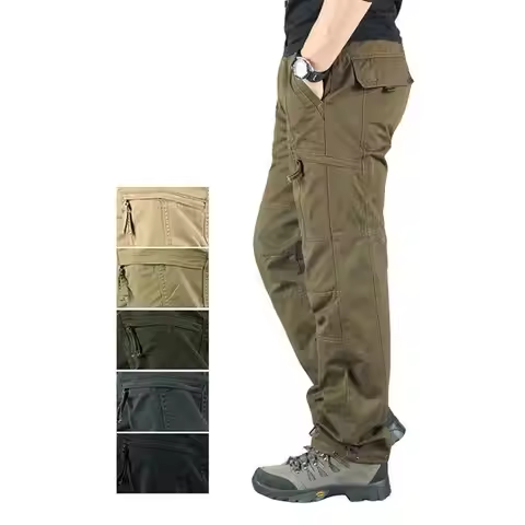 Men's Tactical Pants High Quality Cargo Pants Multi-pocket Cotton Hiking Casual Outdoor Pant Alibaba