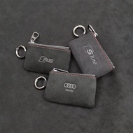 [New Arrival] Audi RS Sline Imported Suede Key Cover Bag New a6l/a7/A8L/Q357 Car Key Cover a3/a4