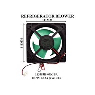 DC9V 0.13A (2 WIRES) REFRIGERATOR BLOWER / AXIAL FAN / COOLING FAN 111*111MM- NMB 11338JH-09K-BA