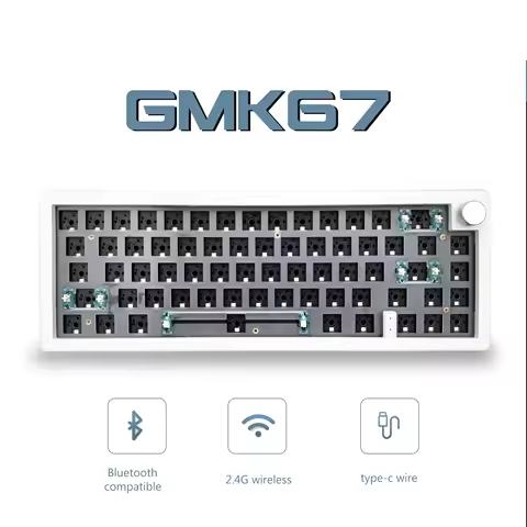 ZUOYA GMK67 Customized Mechanical Keyboard Kit Hot-swappable Bluetooth 2.4G Wireless RGB Backlit Gas