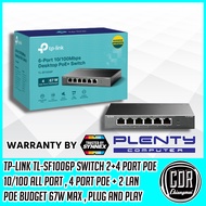 TP-Link สวิซ์ 6-Port 10/100Mbps Desktop PoE Switch with 4-Port PoE+ รุ่น TL-SF1006P (สินค้ารับประกัน
