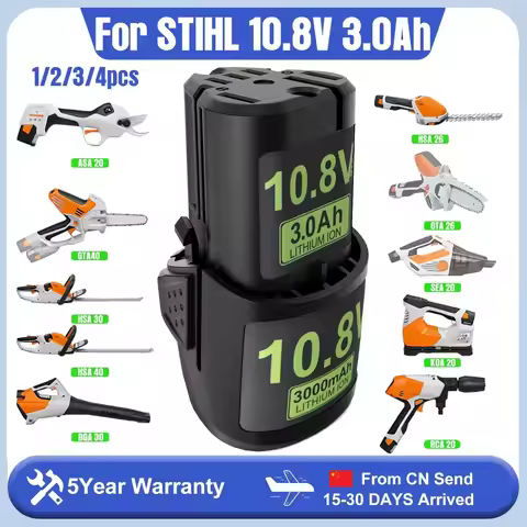 10.8V 3.0Ah Li-ion Battery For STIHL GTA26/40 HSA26/30/40 FSA30 BGA30 RCA20 AS2 KOA30 ASA20 Replacem