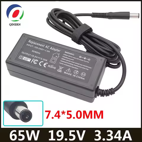19.5V 3.34A 65W 7.4*5.0mm AC Laptop Charger Adapter For Dell Latitude E5250 E5440 E5450 E5540 E5550 