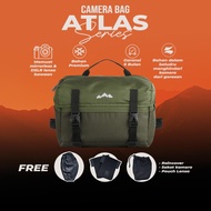 Tas Kamera Selempang - Tas Selempang kamera - Sollu Atlas Olive Brown