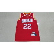 UQY4 Houston Rockets Basketball Uniform No. 22 Jersey Drakesler No. 34 Ola Juwan Jersey Retro Jersey