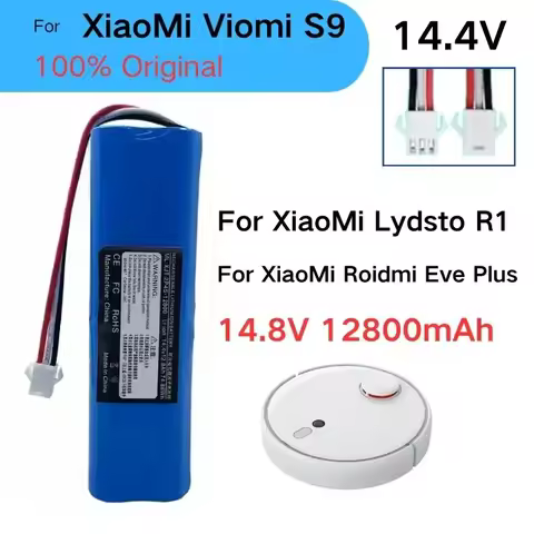 12800mAh Rechargeable Li-ion Battery for XiaoMi Lydsto R1 Viomi S9 Roidmi Eve Plus Robot Vacuum Clea