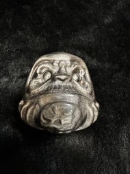 4.2cm 福神 達摩「高質銀曜石」擺件 黑曜石 水晶 水晶球 招財 招平安 極度辟邪