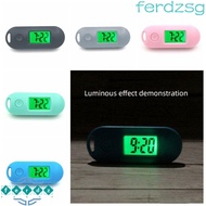 JENNIFERDZSG Electronic Watch Keyring, Table Time Display Luminous Digital Electronic Clock Keychain, LCD Display ABS Oval Watch Key Display Mini LED Digital Clock Library