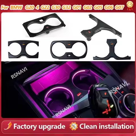 LED Cup Holder Frame Ambient Light Car For BMW 3 Series 5 Series 6GT X3 X4 X5 G05 G20 G28 G30 G38 G3
