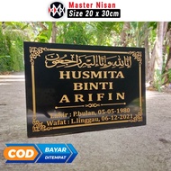 Batu Nisan Granit Makam Islam Muslim Custom Nama Kuburan Berkualitas