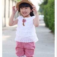 Baby kids girl top+pants outfit set.