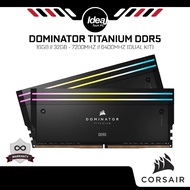 CORSAIR DOMINATIOR TITANIUM RGB DDR5 | BLACK | 6400MHZ / 7200MHZ | Premium PC RAM