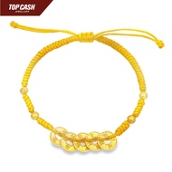 Top Cash Jewellery 999 Gold Ancient Coin Ball Charm Bracelet (Yellow)