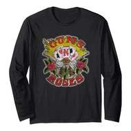 Guns N 'Roses Black Skull Printed Round Neck Hoodie American Retro Rock Punk Men's and Women's Pure 