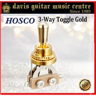 Hosco Guitar Part 3 Way Toggle Switch YM-T20G-2 with Gold Plated Metal Knob