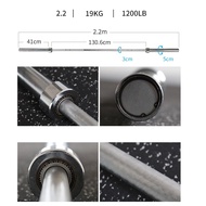 Olympic Barbell Professional Bodybuilding Barbell 2.2m - 1200lbs