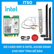 Intel AX200 M.2 WIFI 6 card set for PC