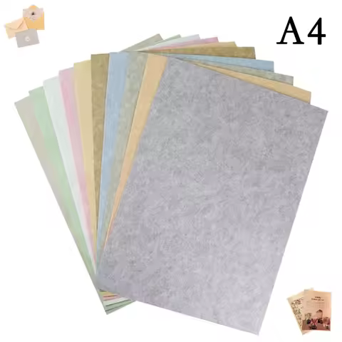 A4 20pcs 100/200G Vintage Retro Parchment Paper Certificate Printing Cover Paper Hand Account Menu G
