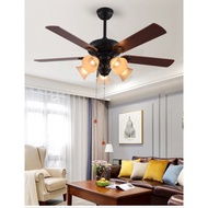 EILON โคมไฟพัดลมเพดานคลาสสิค ZW-0004/5P-5