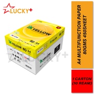 IK Yellow A4 Copier Paper 80gsm/450s (1 Carton Box 10 Reams) (450sheets/ream) / A4 Paper / Kertas A4