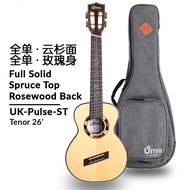 Uma Ukulele 26Tenor Full Solid Engelmann Spruce / Black Walnut UMA-PulseST