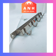 Giá cài Dao Inox la có móc treo nồi niêu xoong chảo tiện dụng 3 móc. 4 móc