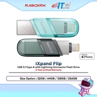 Sandisk iXpand Flip Flash Drive Flip OTG USB for iPhone & iPad (32GB/64GB/128GB) SDIX90N