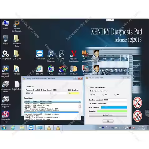 FOR Mercedes FDOK VeDoc Calculator and DAS/XENTRY Special Function Calculator for Mb SD C4 C5 C6