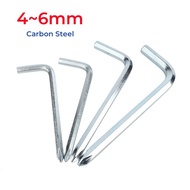 4/5/6mm Carbon Steel Cross Allen Hex Key Wrench L Key Spanner Phillips Hexagon Allen Screwdriver