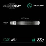 WINMAU Blackout 90% Tungsten Alloy Steeltip Dart FREE Nylon Shafts (1083)