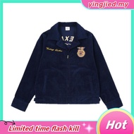 Work Jacket Corduroy (Boxy fit), Flagofskull Official -Navy blue (FFA Jacket)