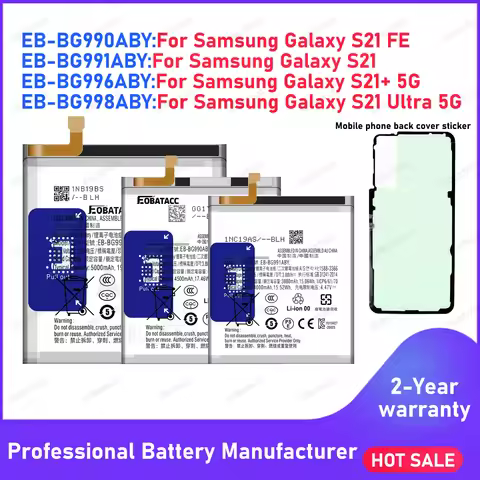 2026 Years Replacement Battery EB-BG990ABY EB-BG998ABY EB-BG996ABY EB-BG991ABY For Samsung Galaxy S2