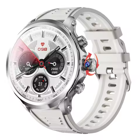 AMOLED H18 Pro Global Version 4G Smart Watch SIM Card Retractable Rotating Camera HD Video Call GPS 