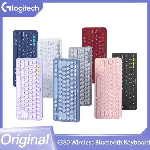 Original Logitech K380 Multi-Device Bluetooth Wireless Keyboard Multi-Color Windows Macos Android IO
