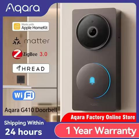 Aqara G410 Smart Video Doorbell Hub Gateway WiFi 2.4g/5GHz Zigbee/Thread AI Face Recognition Support