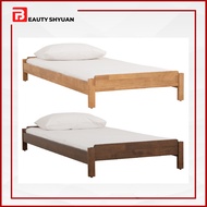 HILO Solid Wood Single Bed Frame Single Bedframe Single Wood Bed Frame Single Wooden Bed Frame Single Wooden Bed Katil Single Kayu Katil Bujang Kayu Katil Kayu Single Katil Kayu Bujang 单人床架