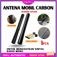 Universal Carbon Metal Fiber Car Radio Antenna (12Cm) Car Radio Signal Booster Antenna Metal Carbon Fiber Car Antenna